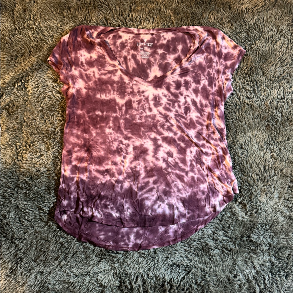 American eagle soft and sexy tie dye  Maroon size large